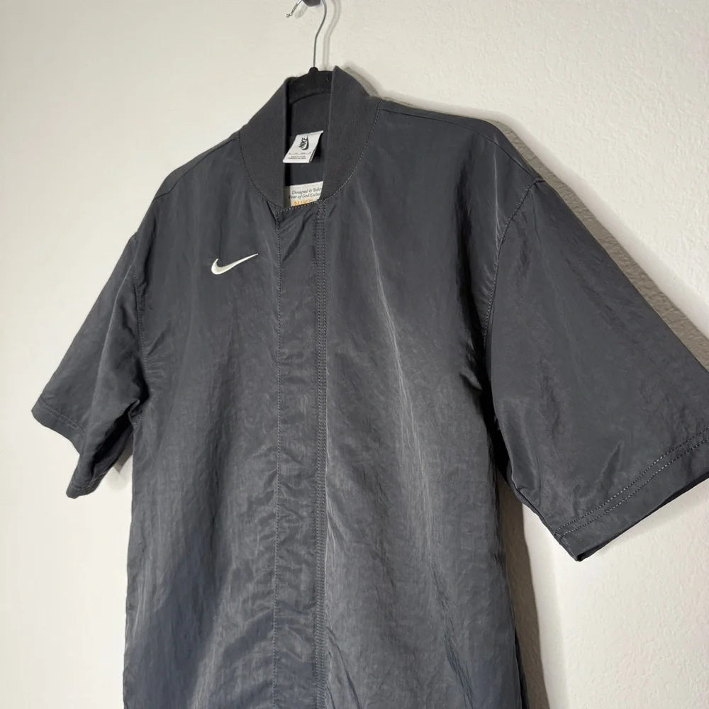 Nike x Fear of God Warm Up Jacket Black Full Zip Mesh Lined NBA Patch XS
